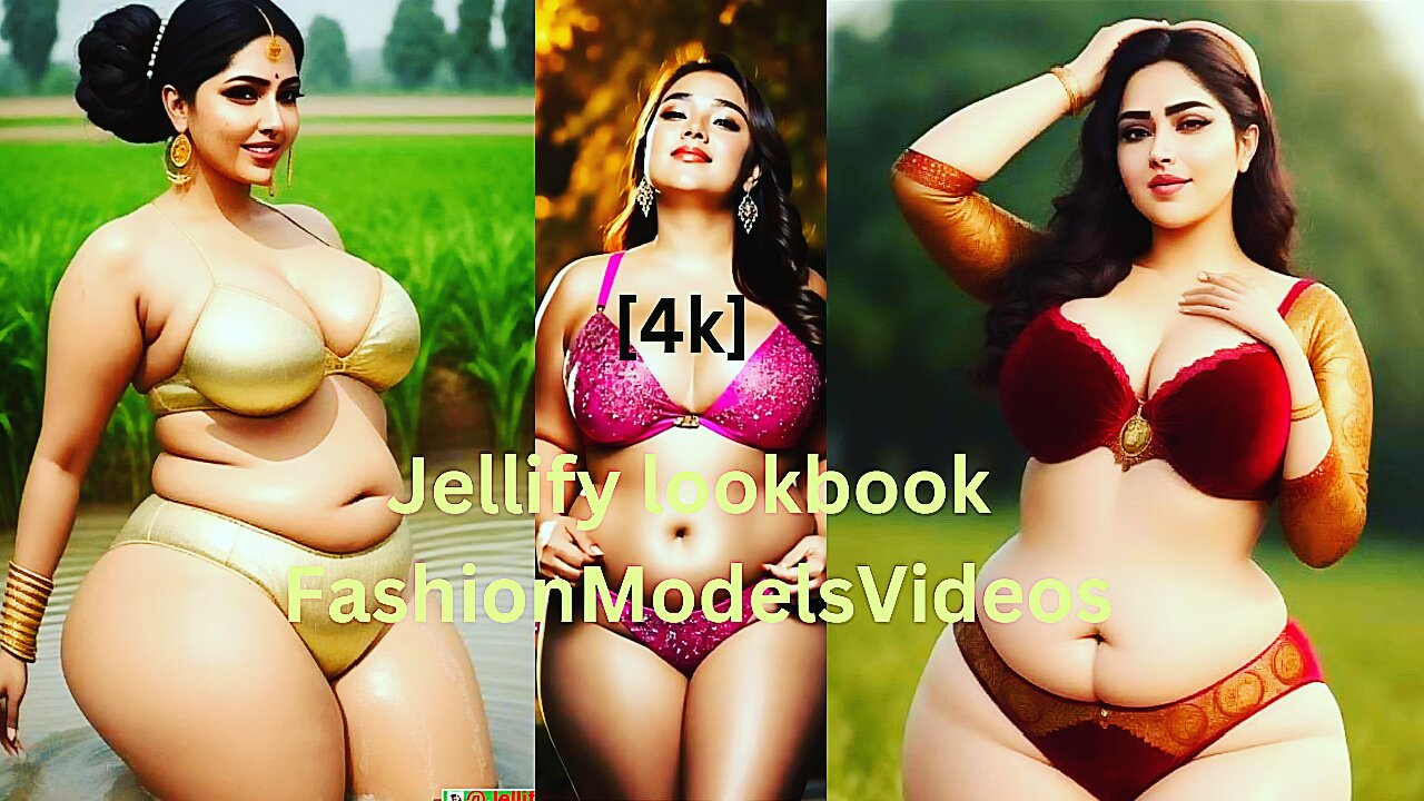 4K] Ai plus size Lookbook model fashion ai indian lookbook Video 🌹🚀