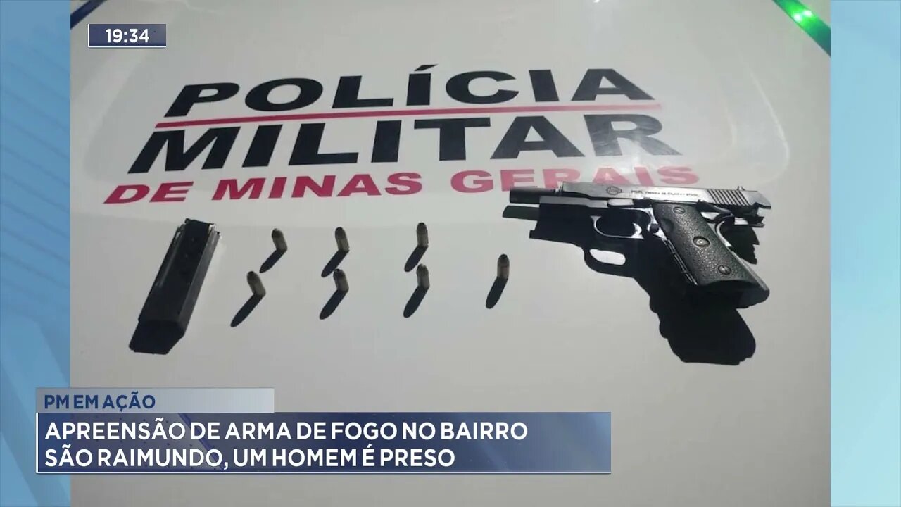 PM em ação: Apreensão de arma de fogo no bairro São Raimundo, um homem é preso