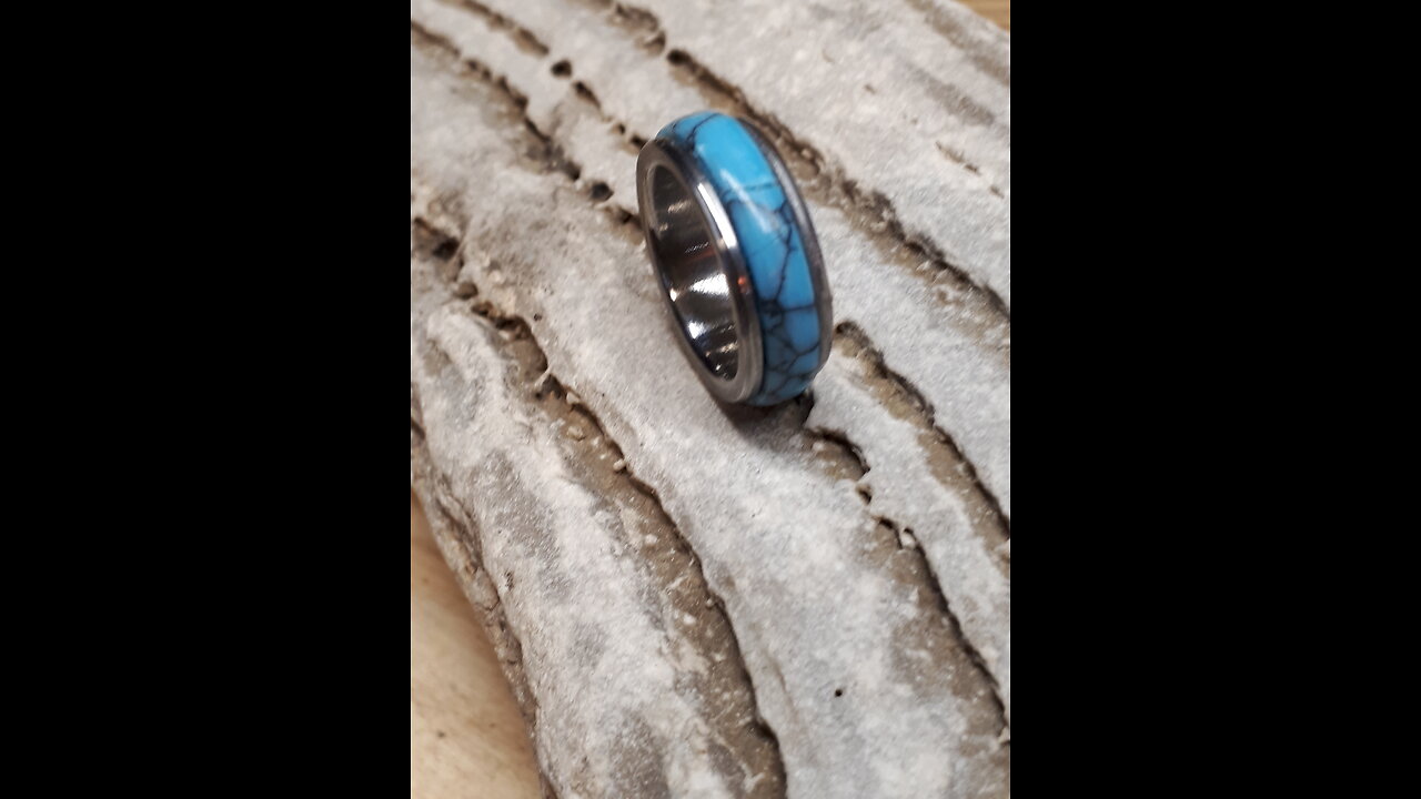 Turquoise and Titanium Ring