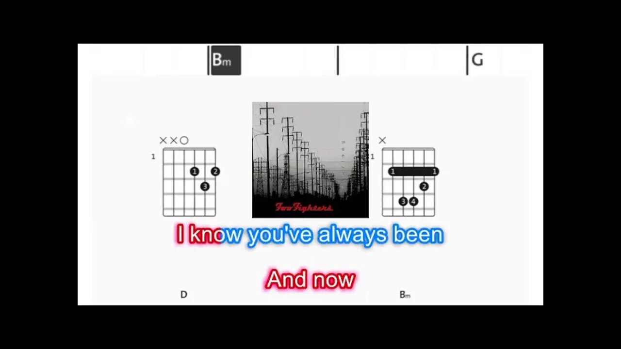 Foo Fighters - Everlong - (Chords & Lyrics like a Karaoke)