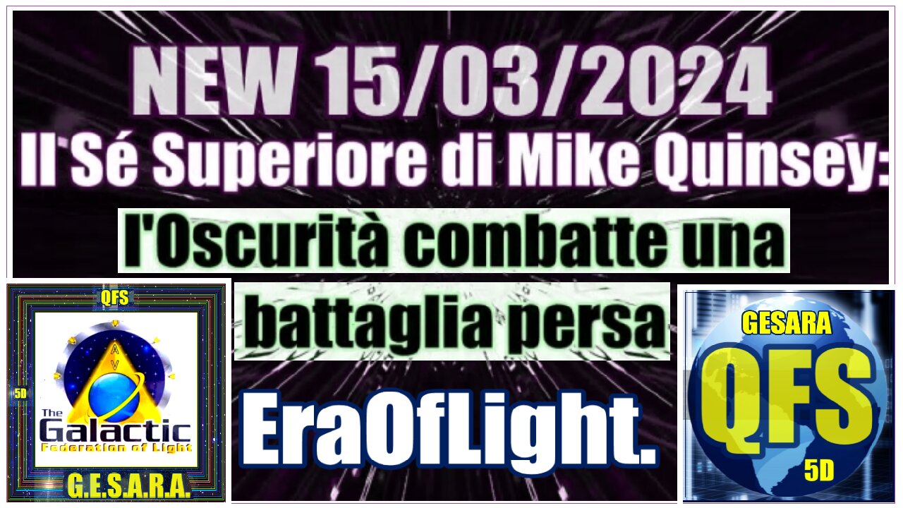 NEW 16/03/2024. Il Sé Superiore di Mike Quinsey: l'Oscurità combatte una battaglia persa