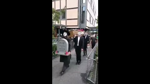 ICYMI: New Zealand: Protesters hold a funeral for freedom
