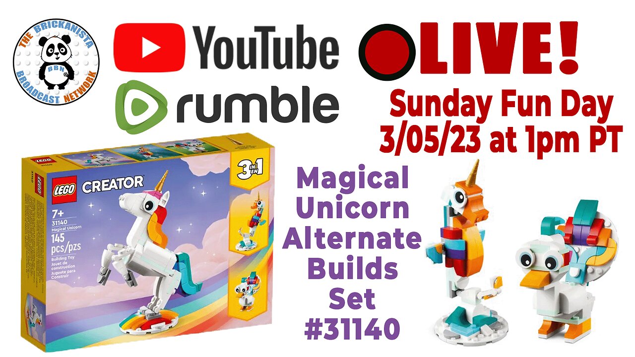 Sunday Fun Day Magical Unicorn Alternate Builds - LEGO Set #31140