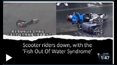 Two scooter riders go down with the 'Fish Out of Water Syndrome' - in seperate incidents