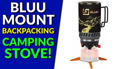 BLUU GEMINI 2-in-1 Backpacking Camping Propane Stove, Outdoor Portable Camp Gas Stoves Burner w...