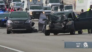 Deadly crash on Interstate 95 northbound in Delray Beach