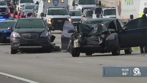 Deadly crash on Interstate 95 northbound in Delray Beach