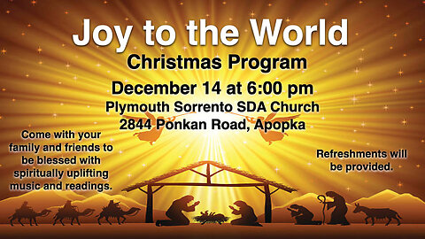 Joy to the World - Christmas Program 2024