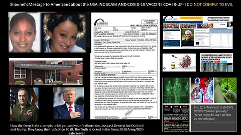 Message From Shaunel ~ Women's Prison ref: COVID 19 Vaccine & How the Deep State goes for the KILL