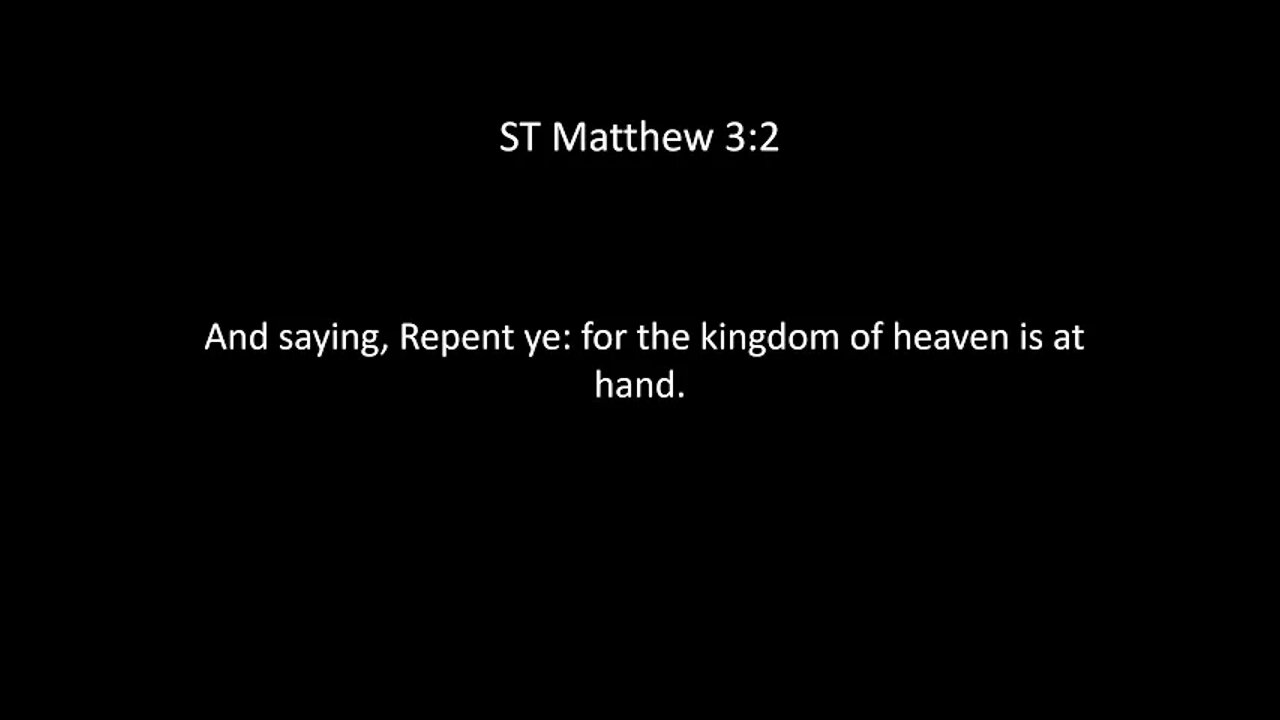 ST Matthew Chapter 3