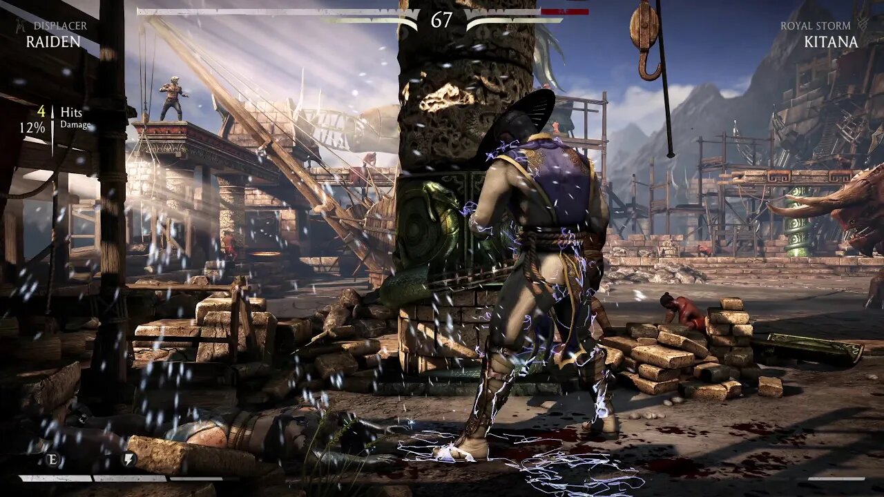 Mortal Kombat X: Raiden (Displacer) vs Kitana (Royal Storm) - 1440p No Commentary