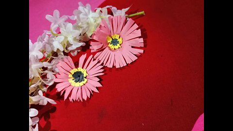 How to make flower on paper