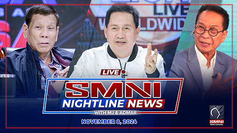 LIVE: SMNI Nightline News with MJ Mondejar & Admar Vilando | November 8, 2024 - Biyernes