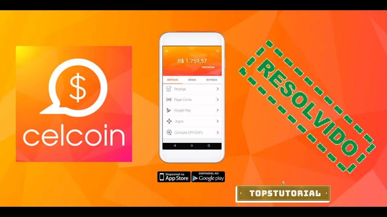 Falha, Bug ou Erro ao Sacar no Celcoin Resolvido