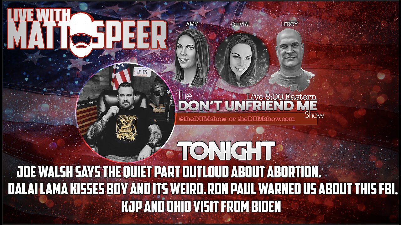 LIVE: Dalai Lama kisses boy. Biden and Ohio travel. Joe Walsh and abortion. Ron Paul FBI.| 10APR23