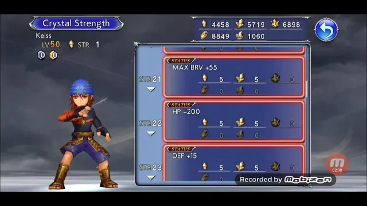 Many heros Magic Crystals power up! / Final Fantasy: Dissidia Opera Omnia