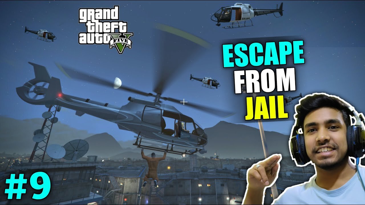 FRANKLIN ESCAPE FROM PRISON | GTA V GAMEPLAY #9