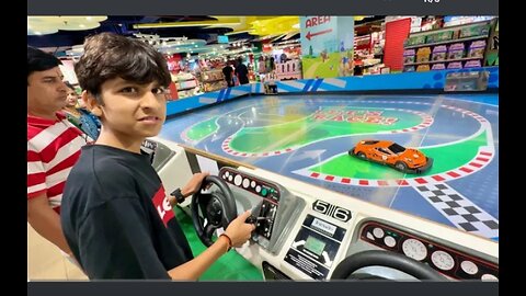 My first video rumble. I am Sourav Joshi driving super car in mall