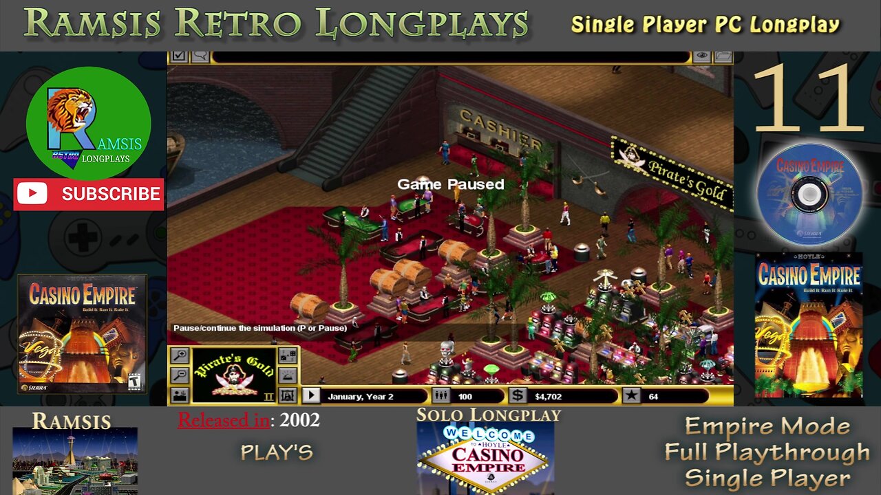 Hoyle Casino Empire | PC Game | 2002 | Casino #6 - Pirates Gold | Episode #11 | Retro Longplay