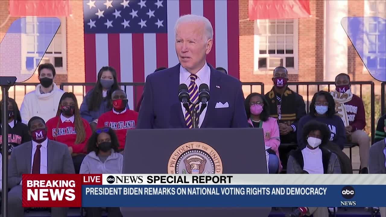 ABC News Special Report: Biden speaks on reforming the filibuster in Georgia