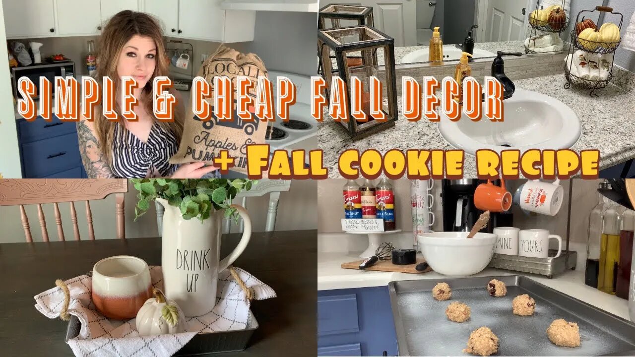 DECORATE FOR FALL ON A BUDGET | SIMPLE FALL HOME DECOR | BAKE FALL COOKIES WITH ME