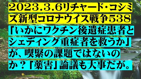 2023.3.6リチャード・コシミズ新型コロナウイス戦争５３８ 「いかにワクチン後遺症患者とシェディング重症者を救うか」が、喫緊の課題ではないのか？「薬害」論議も大事だが。