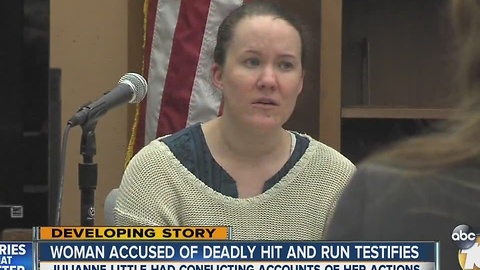 Woman accused of deadly hit and run testifies