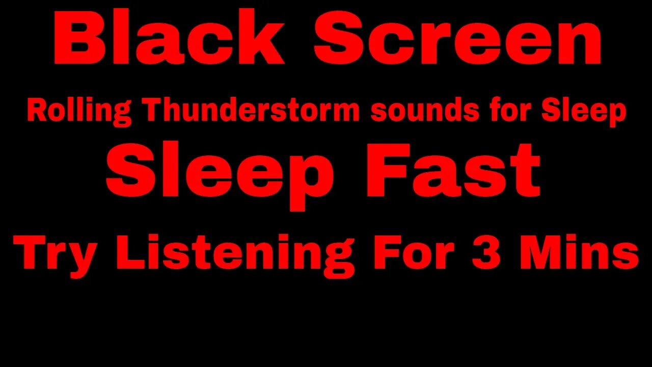 Heavy Rolling THUNDERSTORM Sounds for Sleeping Insomnia Relaxation| Fall Asleep Fast