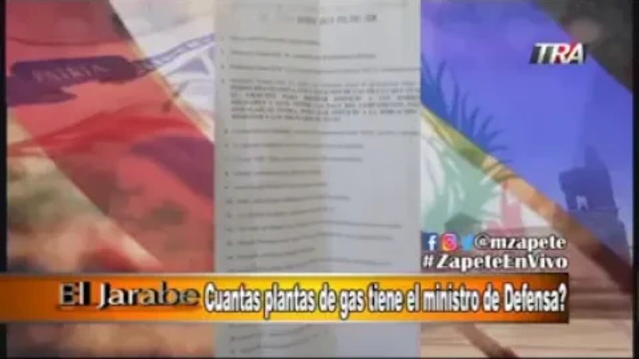 Marino Zapete revela Ministro de Defensa es dueño de 21 plantas envasadoras de gas