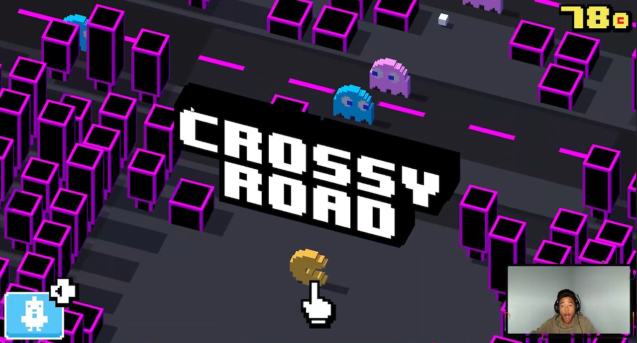 Playing Crossy Road Drunk