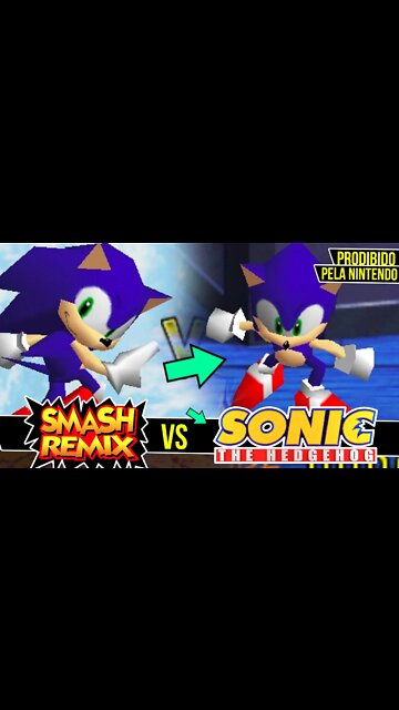 Mod Sonic Proibido pela NINTENDO | Smash Remix #shorts
