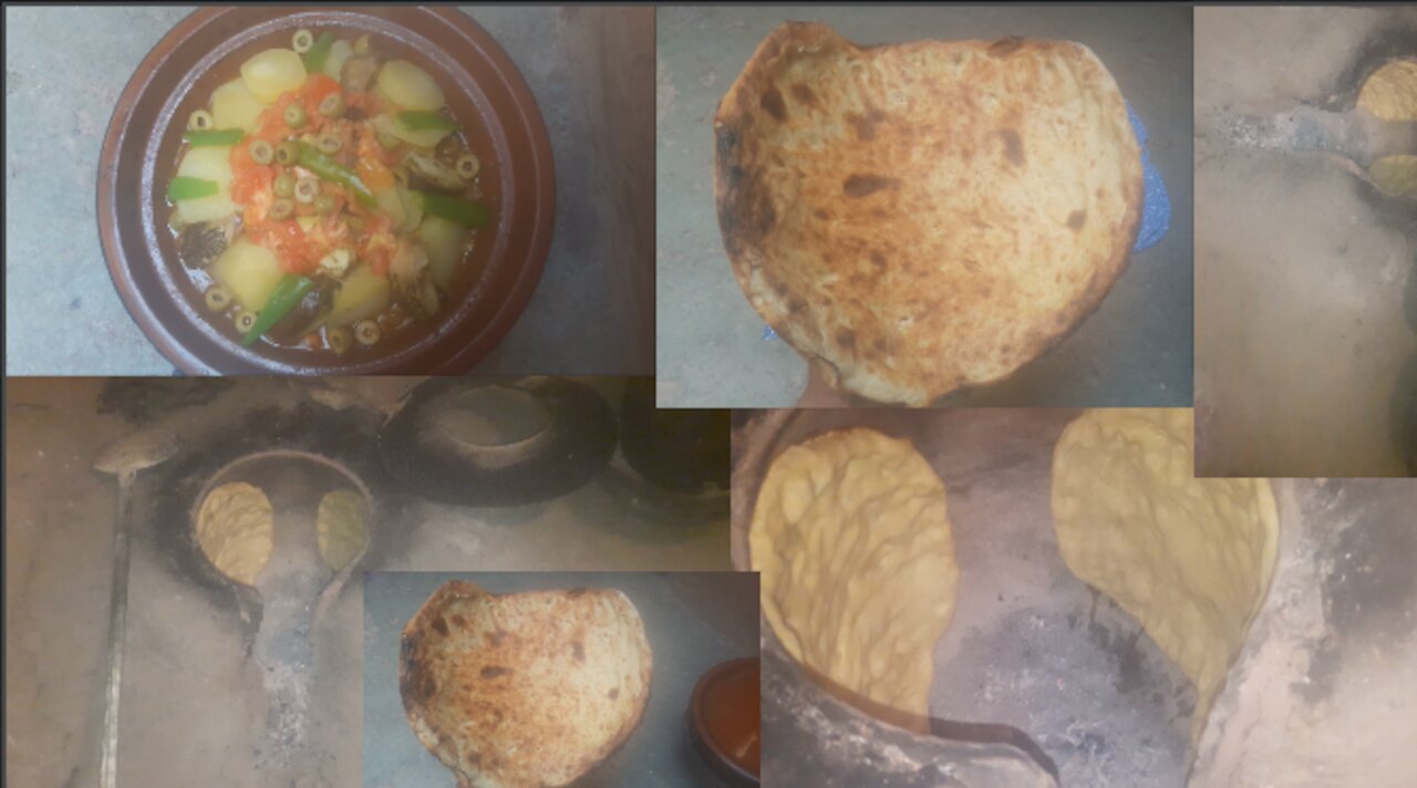 How to prepare bread and tagine in Moroccan villages by the poor