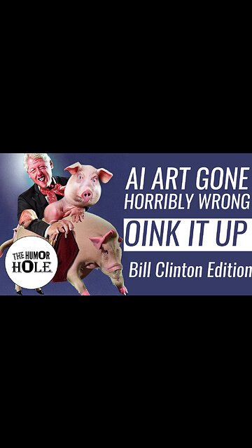 AI Art Gone Horribly Wrong - Bill Clinton Oink it Up