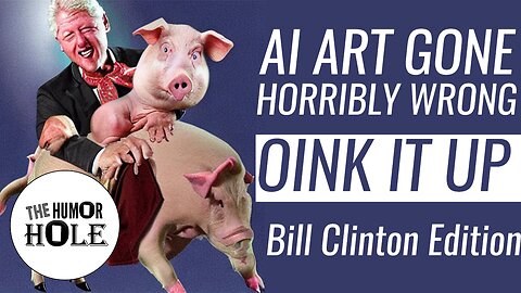 AI Art Gone Horribly Wrong - Bill Clinton Oink it Up