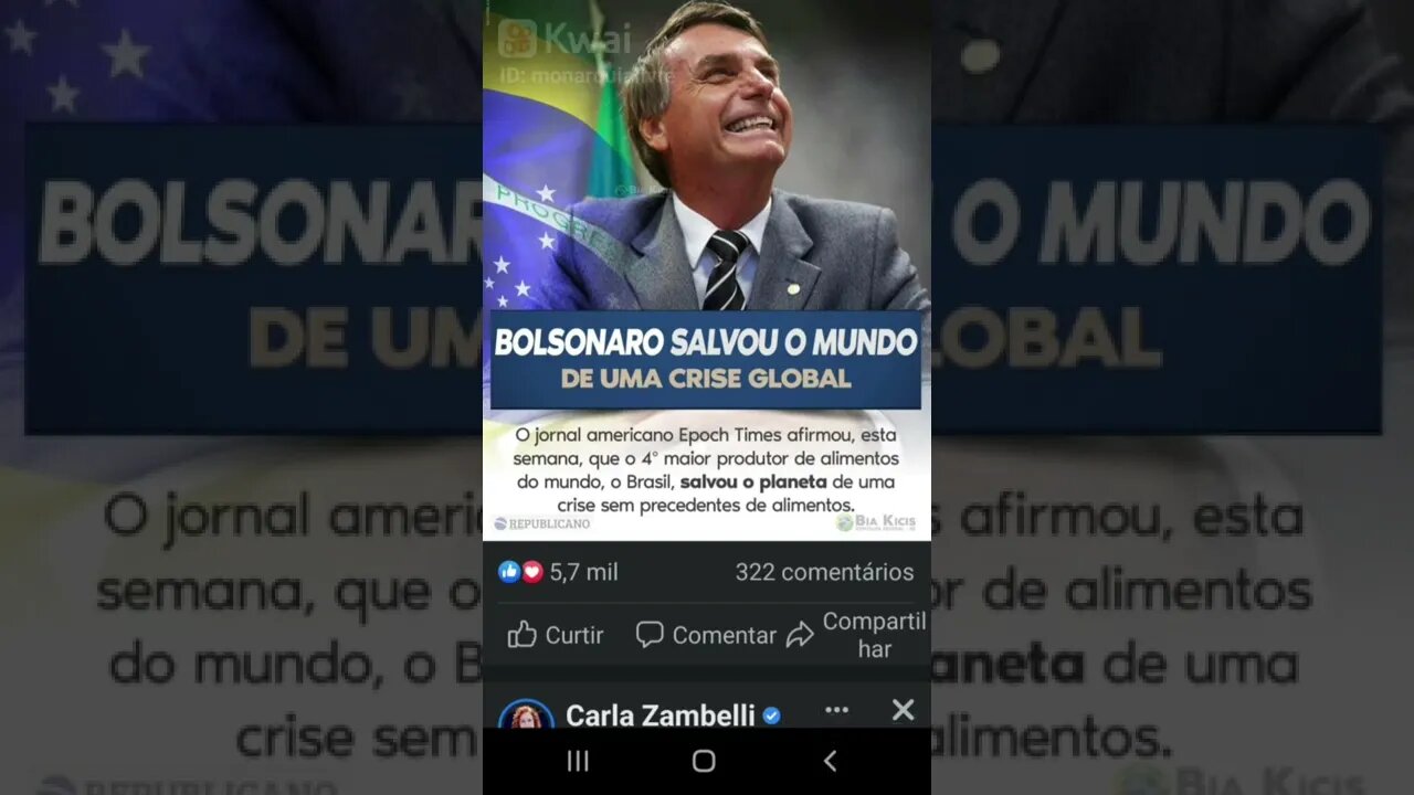 Bolsonaro tem razão: O Brasil salvou o mundo de uma crise Global