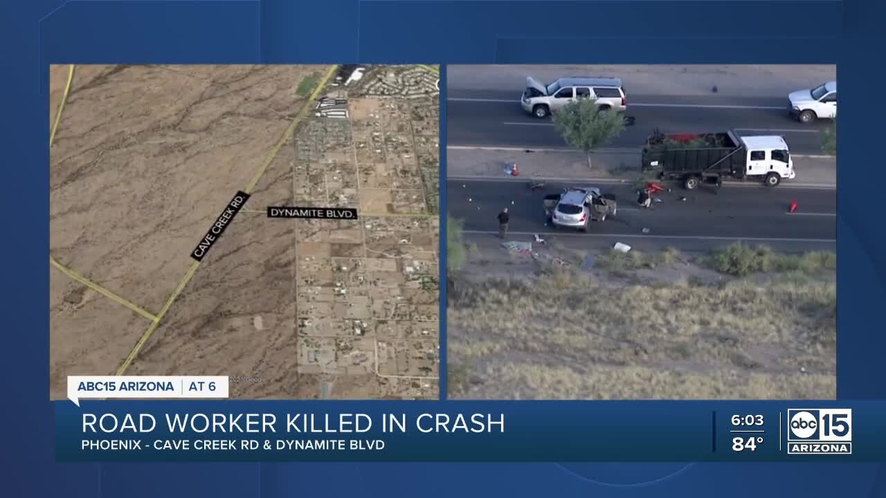 Worker hit and killed near Cave Creek Road and Dynamite