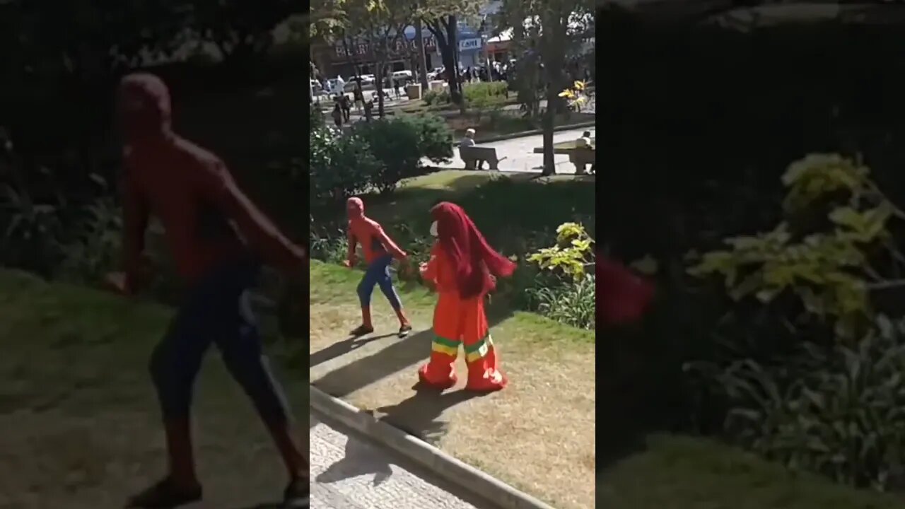 SUPER PULO NINJA COMPLETO DO FOFÃO E HOMEM-ARANHA DANÇANDO NA CARRETA DA ALEGRIA TREM BALADA