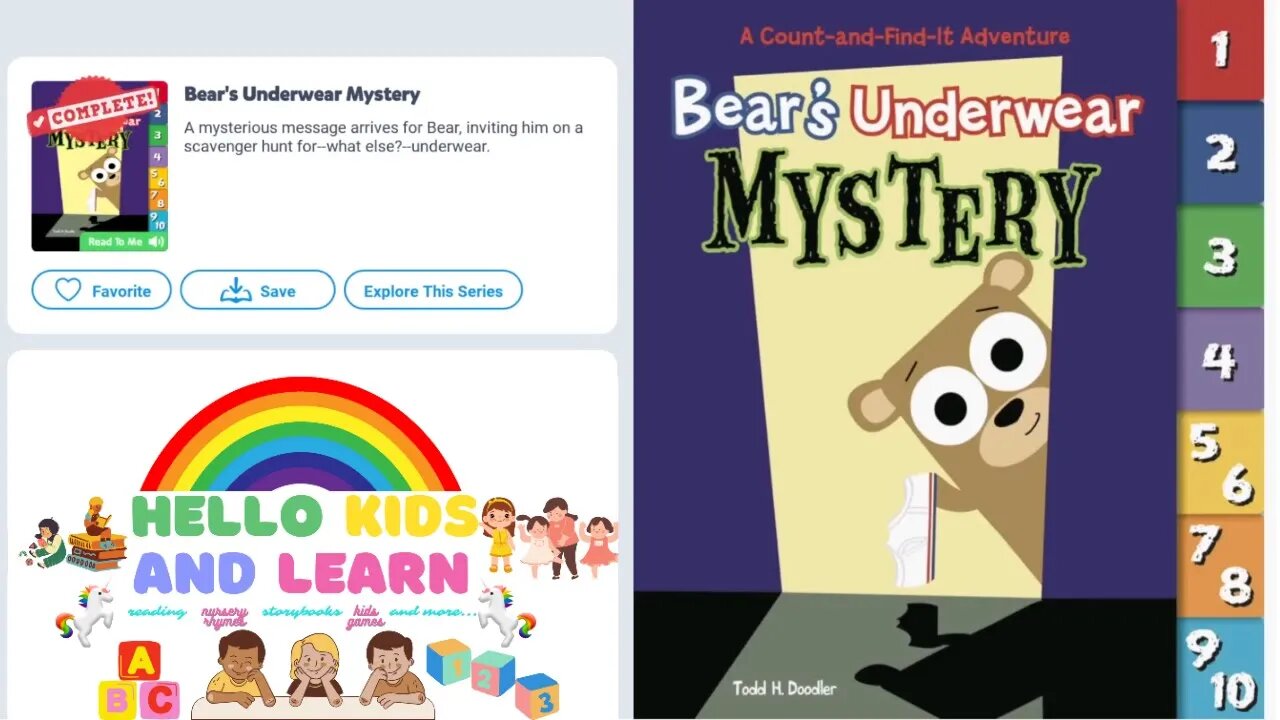 Bear's Underwear Mystery - Preschool Books Read Aloud