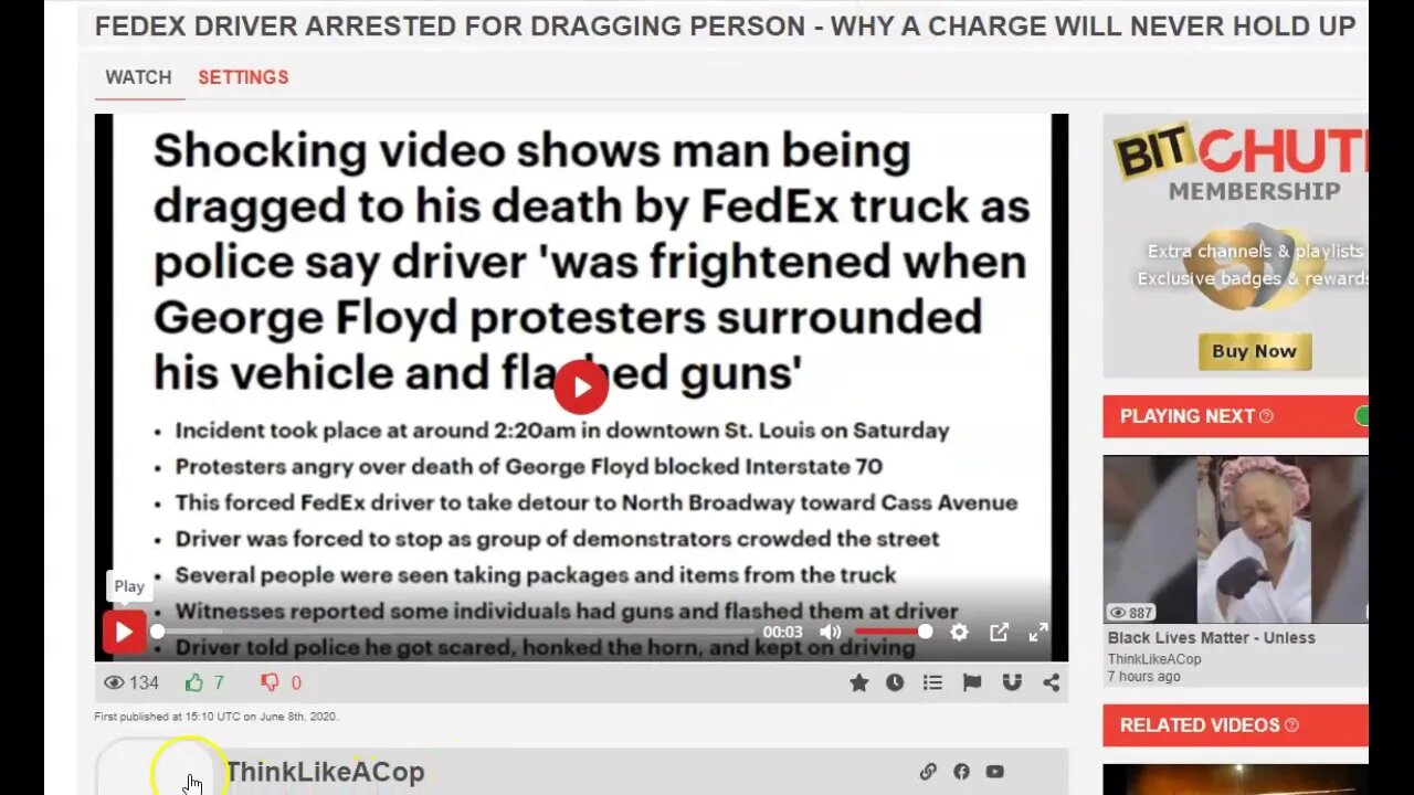 FedEx Driver Arrested & Charged For Dragging & Killing A Protester - Will The Crime Stick?