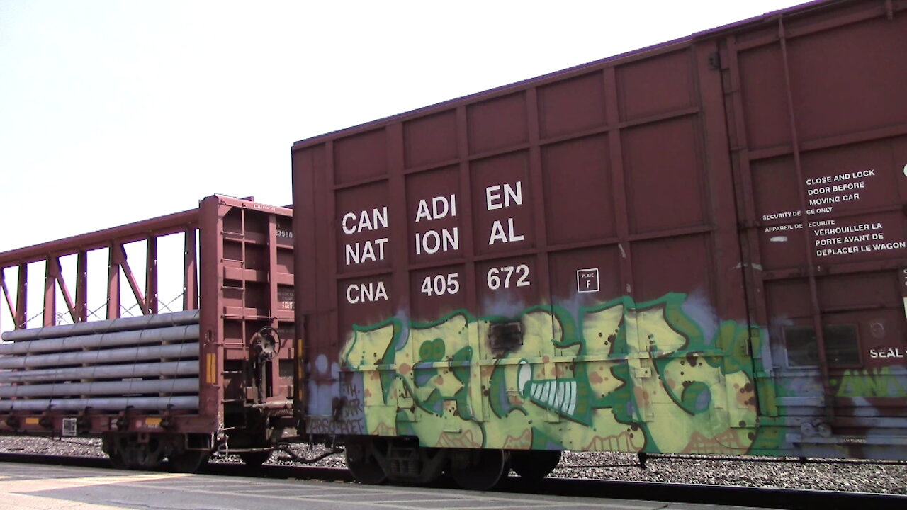 CN 5761, GECX 2038 & CN 5789 Engines - TRAIN 397 Manifest Westbound In Ontario