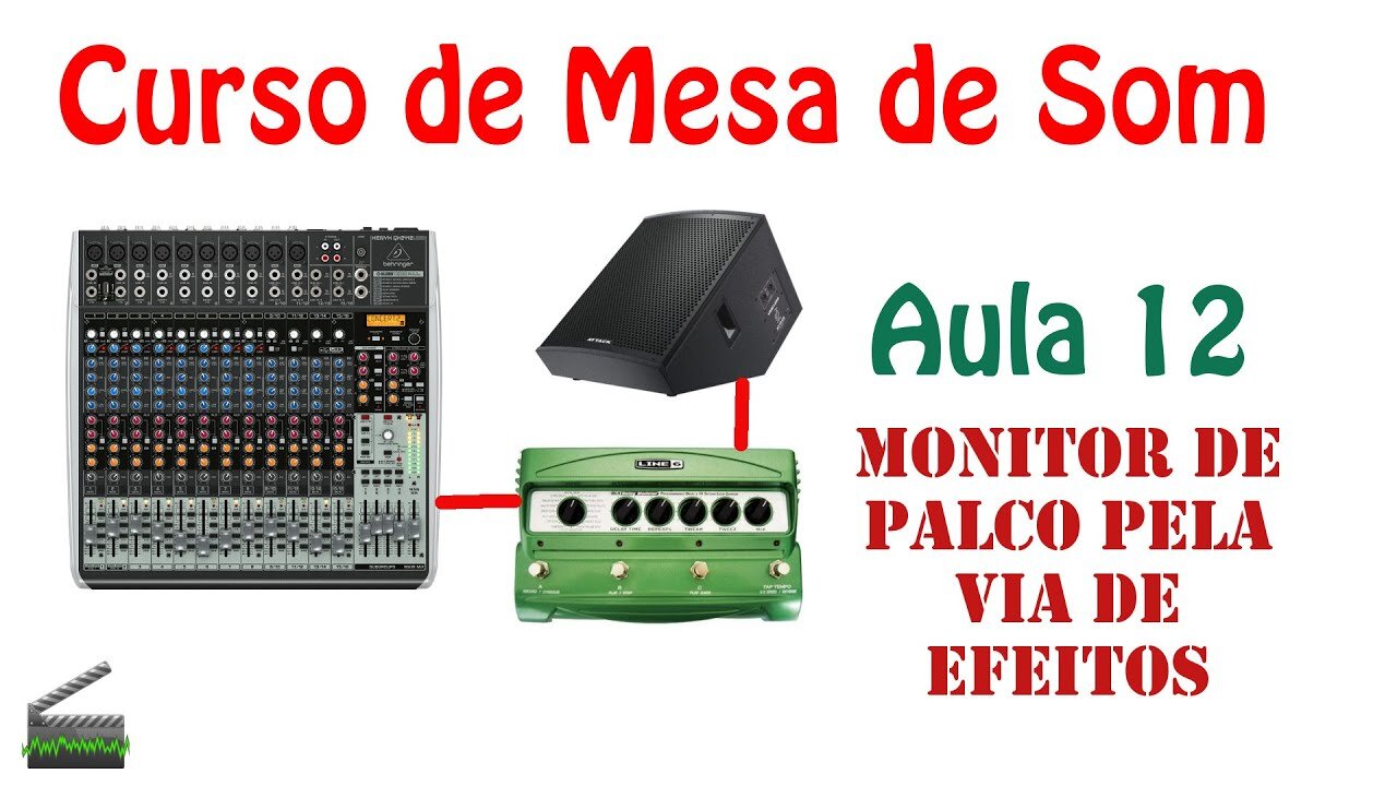 Aula 12 - Monitoração de palco pela via de Efeitos - Curso de mesa de som