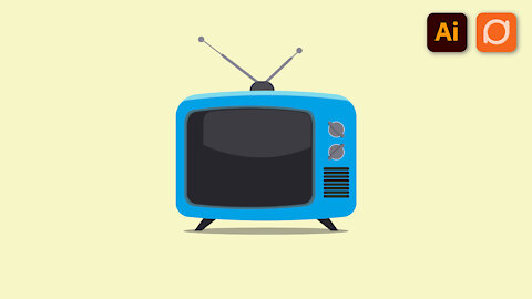 Flat Illastration | Old Television Design | Jayamal Pic