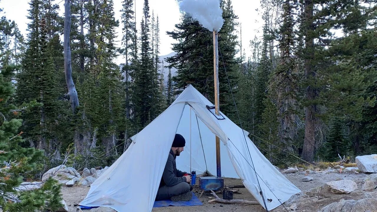 Hot Tent Camping Deep in the Forest