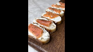 Smoked Salmon Crostini Appetizers