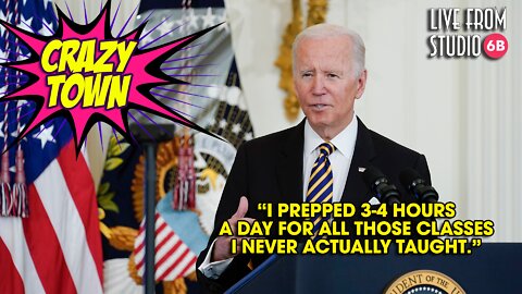 Biden Thanks His "Fellow" Teachers (Crazy Town)