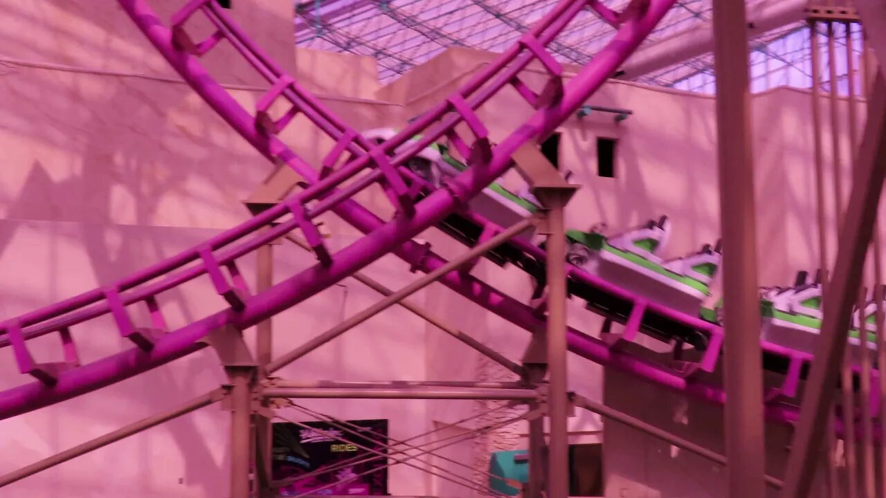 Canyon Blaster (Las Vegas Adventuredome) off-ride footage [4K]