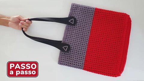 BOLSA de crochê com PONTO TRINDADE | Crochet bag DIY | Bolsa de praia