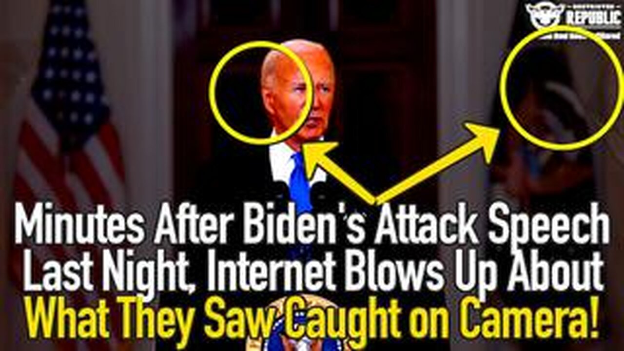 Minutes After Biden’s Attack Speech Last Night, Internet Blows Up About What Was Caught on Camera!