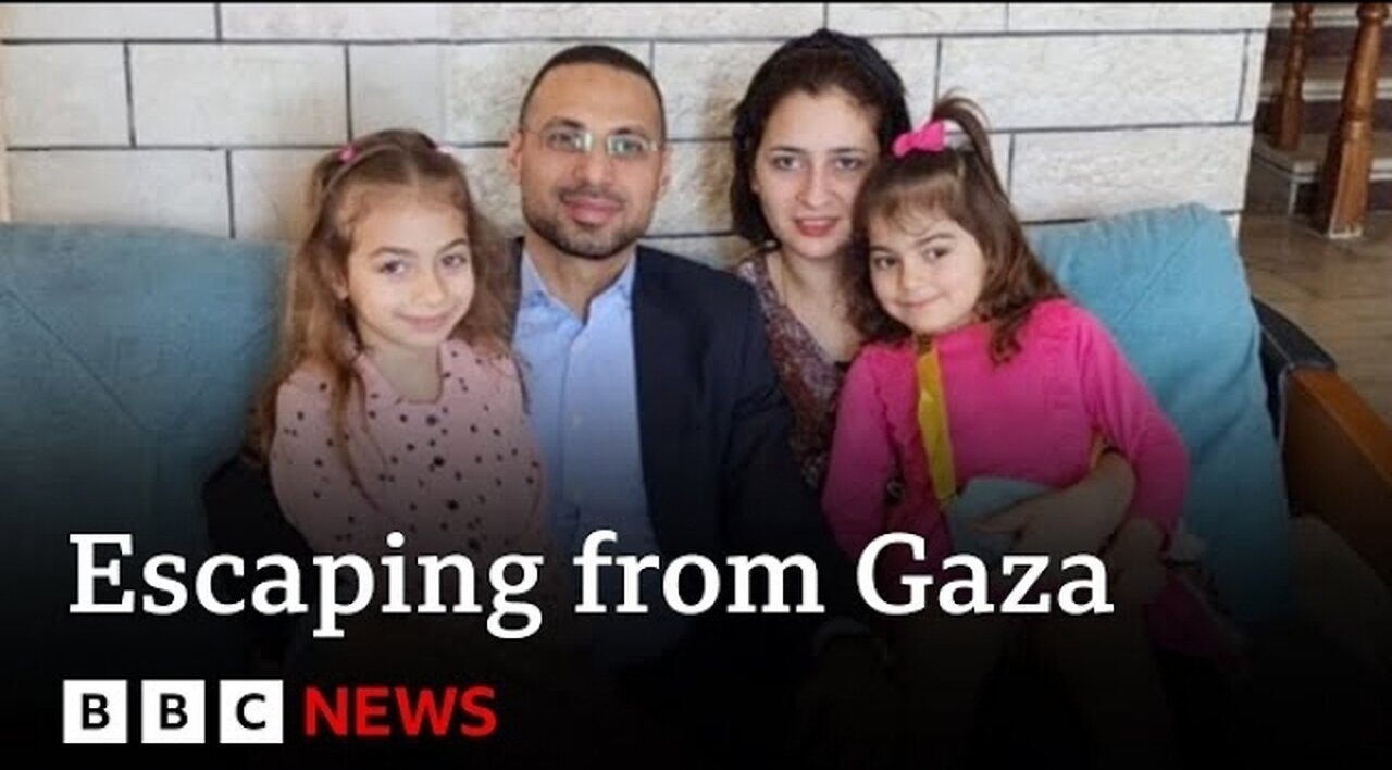 Israel-Gaza war_ How a family escaped to Canada _ BBC News