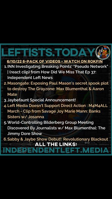 INN Covers Breaking Points Hosts Background | Jaybefaunt Special Announcement! | 6/10 leftists.today